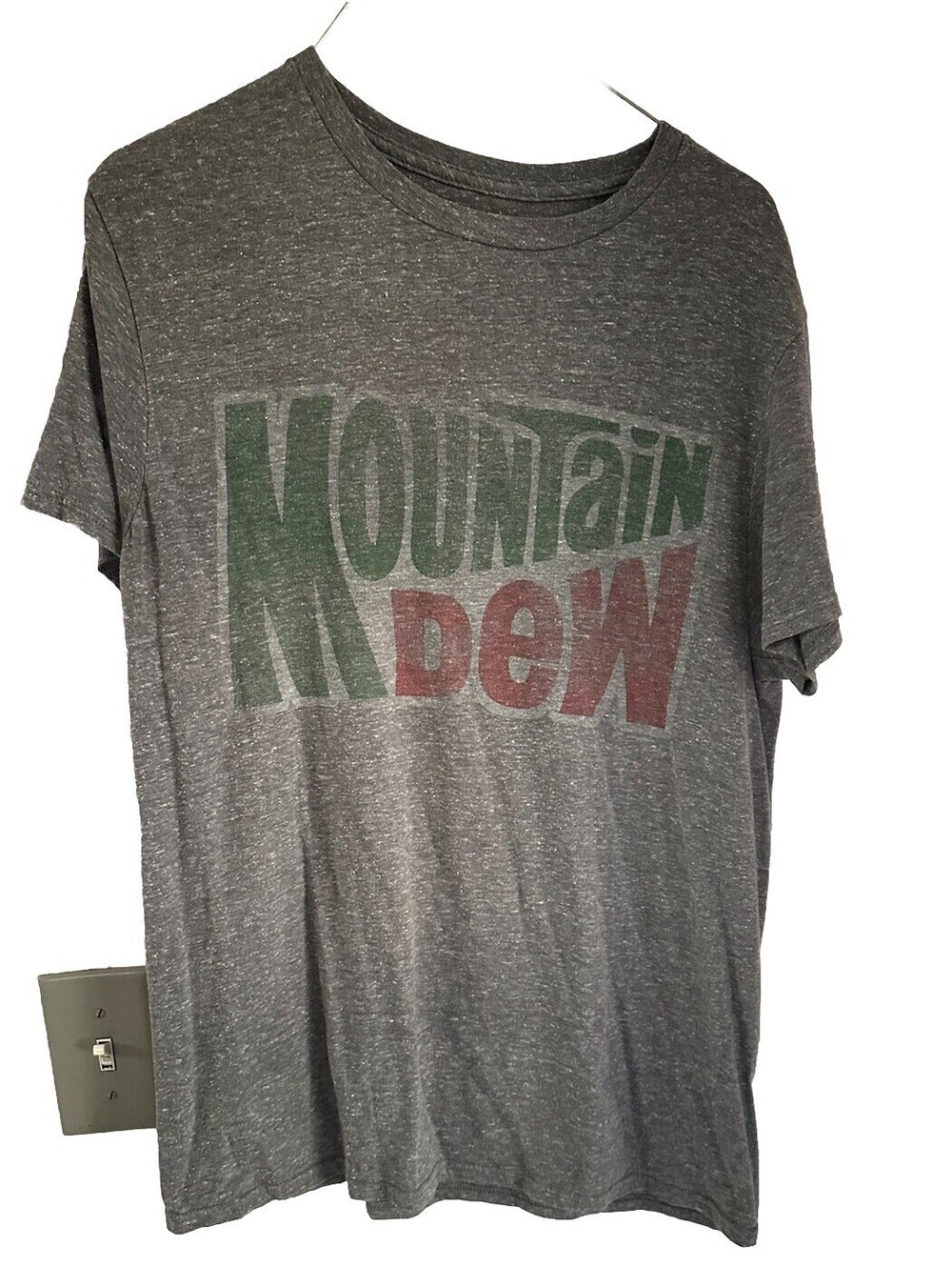 Mountain Dew Heather Gray Men’s Short Sleeve T-Shirt Size Medium Great Condition
